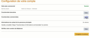Création compte vendeur Amazon